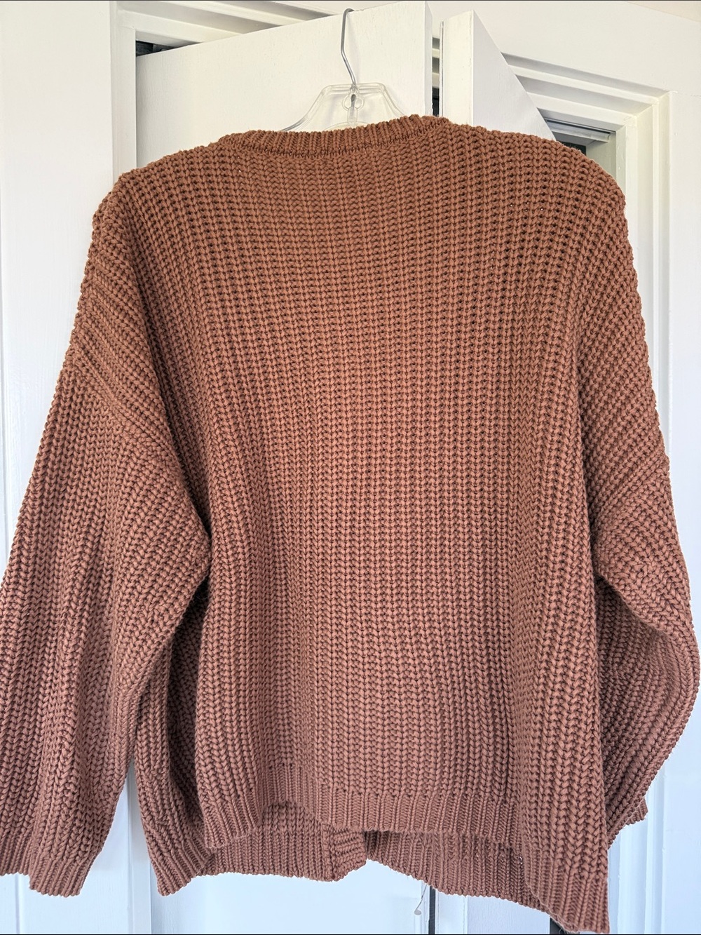 The Simple Folk organic cotton Chunky Knit Cardigan- mocha - Picture 2 of 4
